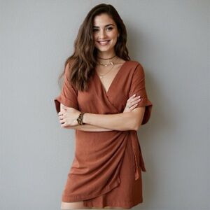 O’Neill Rust Wrap Dress